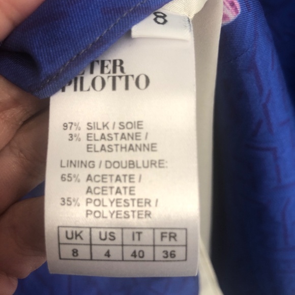 NWOT Silk Peter Pilotto Designer xSmall Dress - Picture 5 of 6